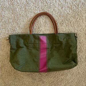 Green & pink tote